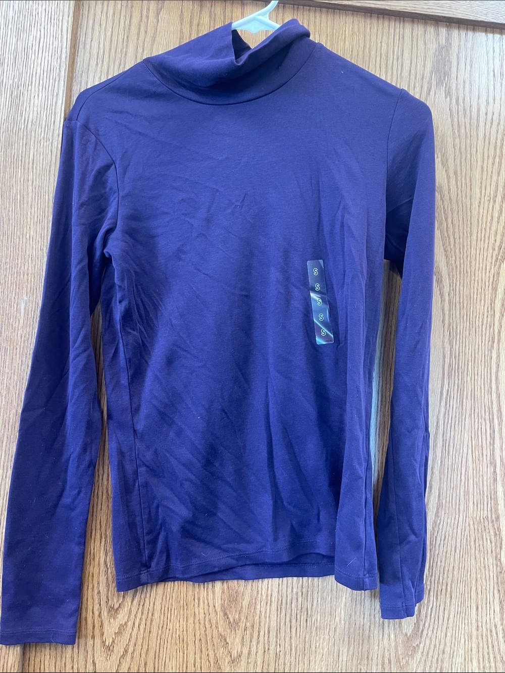 Uniqlo Girls Long Sleeve Purple Turtleneck Top